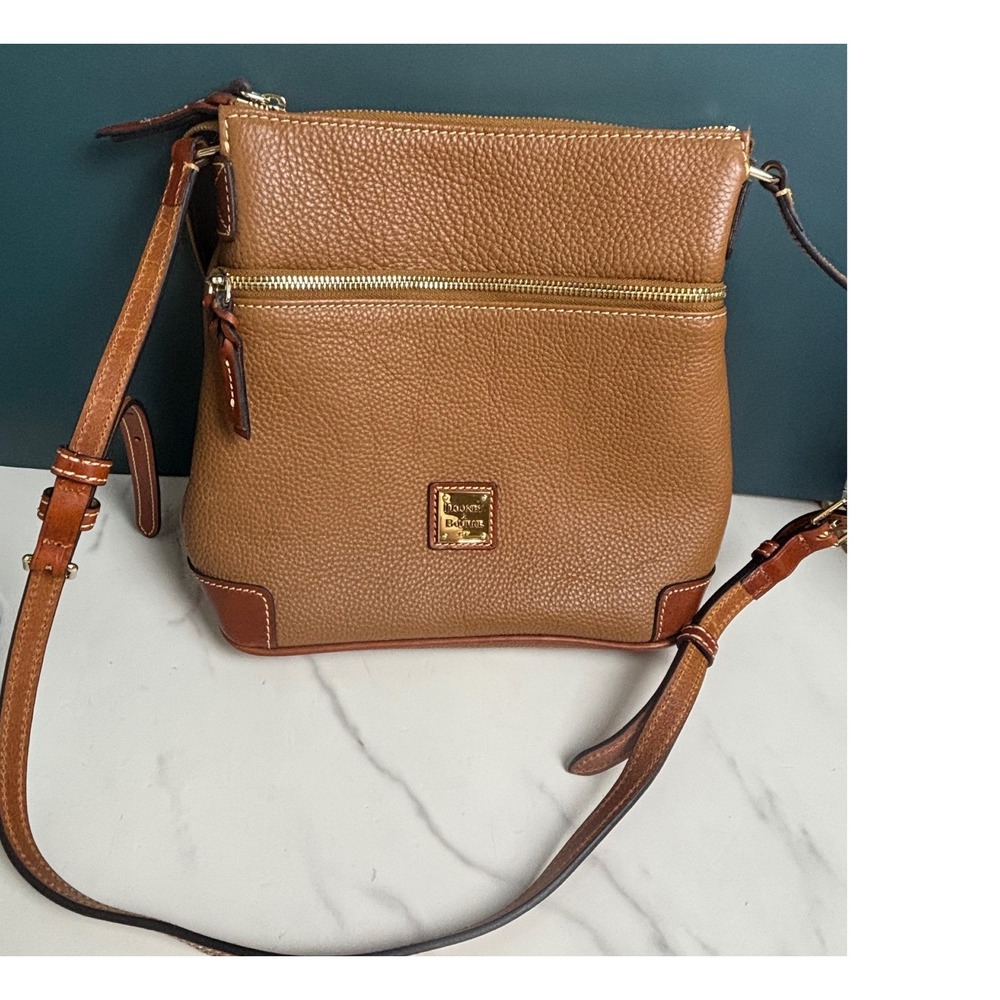 Dooney & Bourke Pebble Grain Crossbody R264CA Caramel Leather